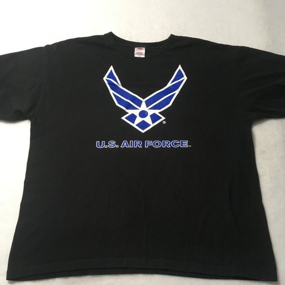 U.S. Air Force Wings Blue Bayside Made American Tee Short Sleeve T-Shirt XXL - Picture 1 of 10